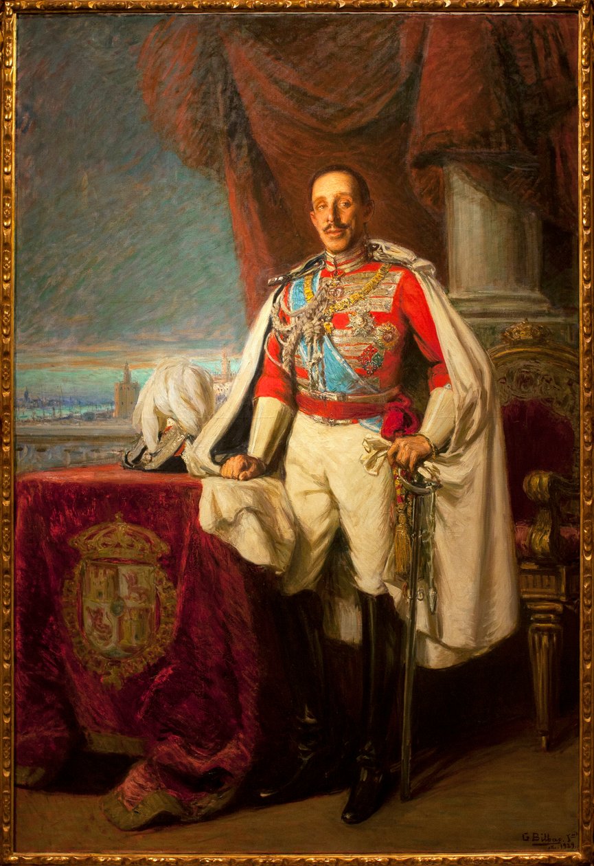 Alfonso XIII av Spania - Portrett av Alfonse XIII - Maleri av Gonzalo Bilbao Martinez (1860-1938), olje på lerret av Gonzalo Bilbao Martinez