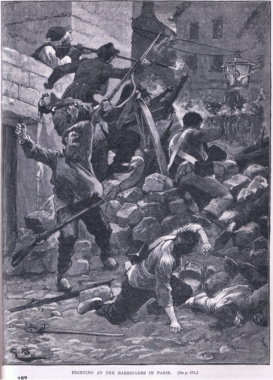 Kamp ved barrikaden 1847 e.Kr av Gordon Frederick Browne