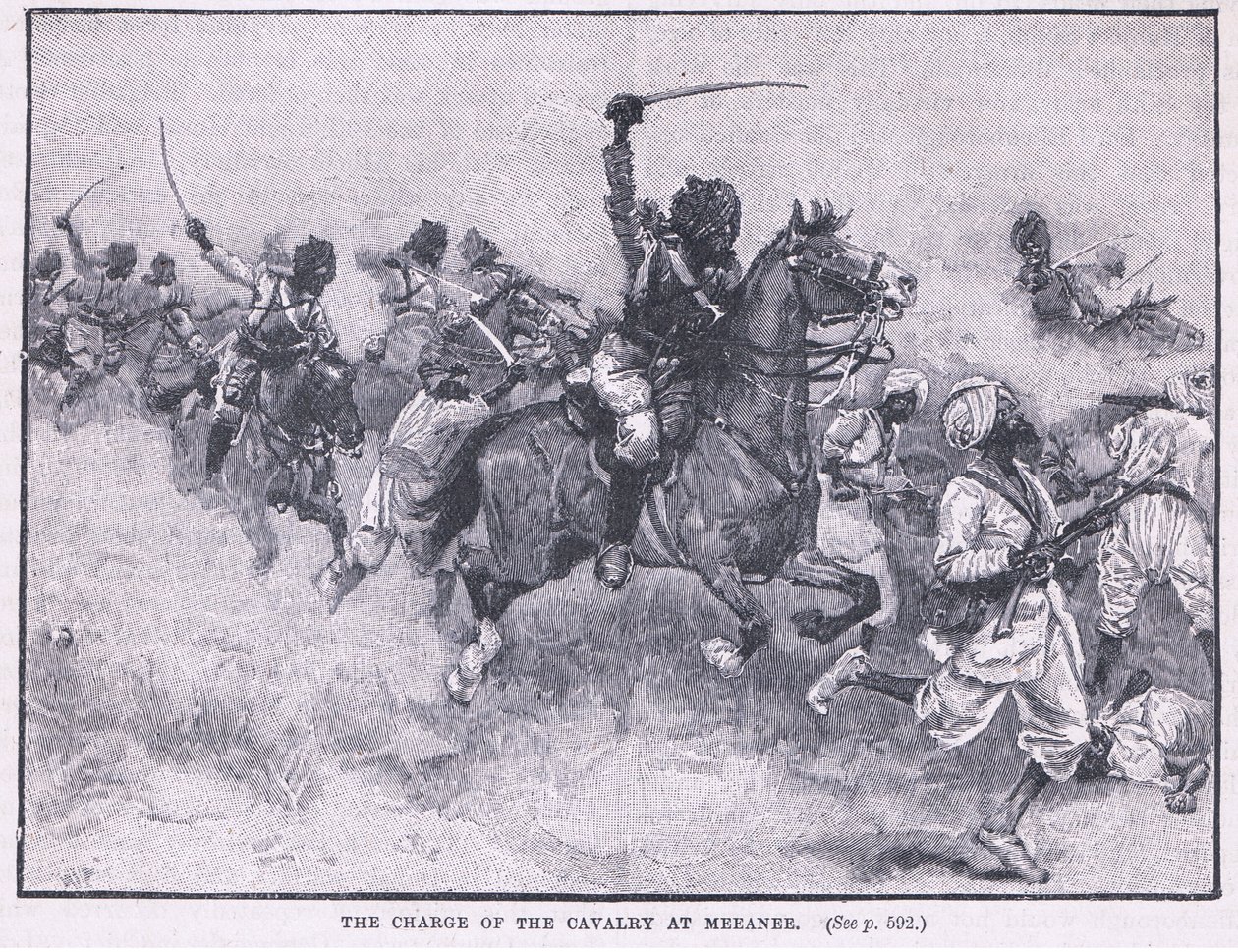 Anklagen for kavaleriet Meeanee AD 1843 av Gordon Frederick Browne