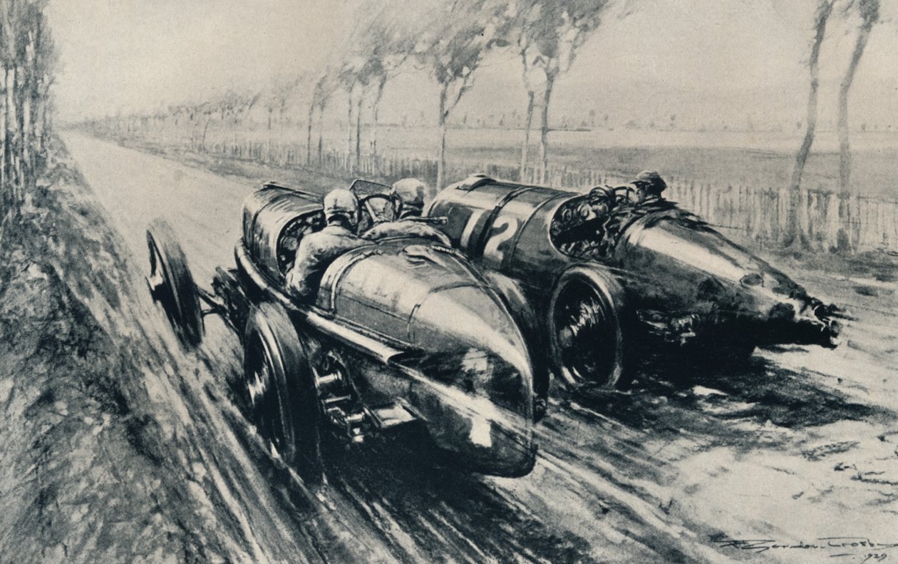 Racing for Grand Prix, Strasbourg 1922, 1937 av Gordon Crosby