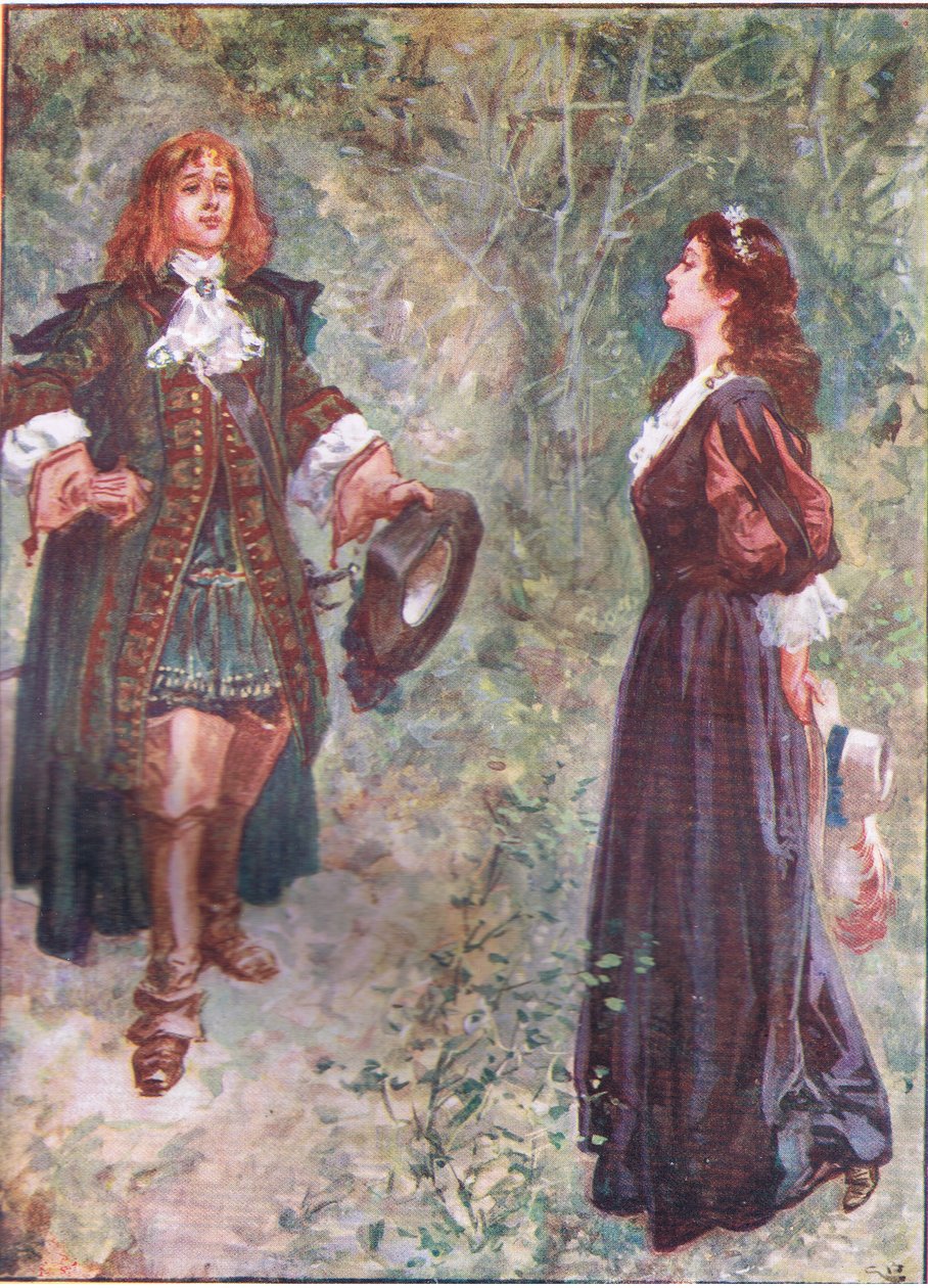 "Nå er jeg til din smak fetter?", fra Lorna Doone pub.by W & R Chambers Ltd, 1921 av Gordon Frederick Browne
