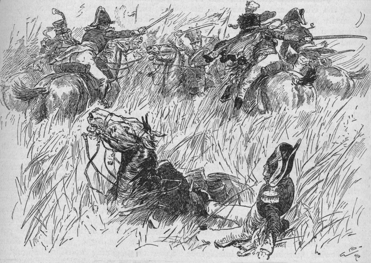 Generalhesten falt i en grøft, 1896, 1902 av Gordon Frederick Browne
