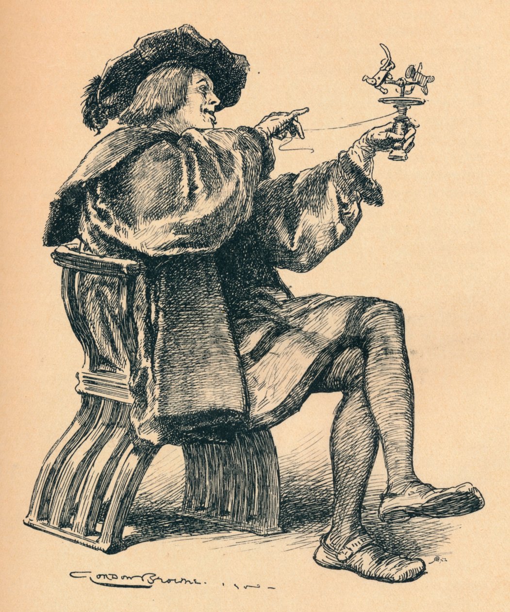 The Puppets, c1900 av Gordon Frederick Browne