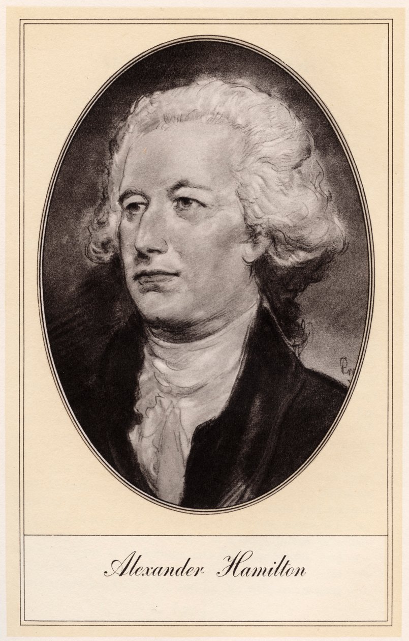 Alexander Hamilton , amerikansk politiker, tidlig på 1900-tallet. av Gordon Ross