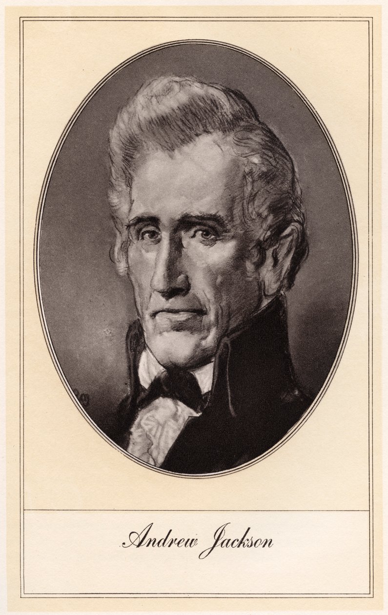 Andrew Jackson, USAs syvende president, tidlig på 1900-tallet av Gordon Ross