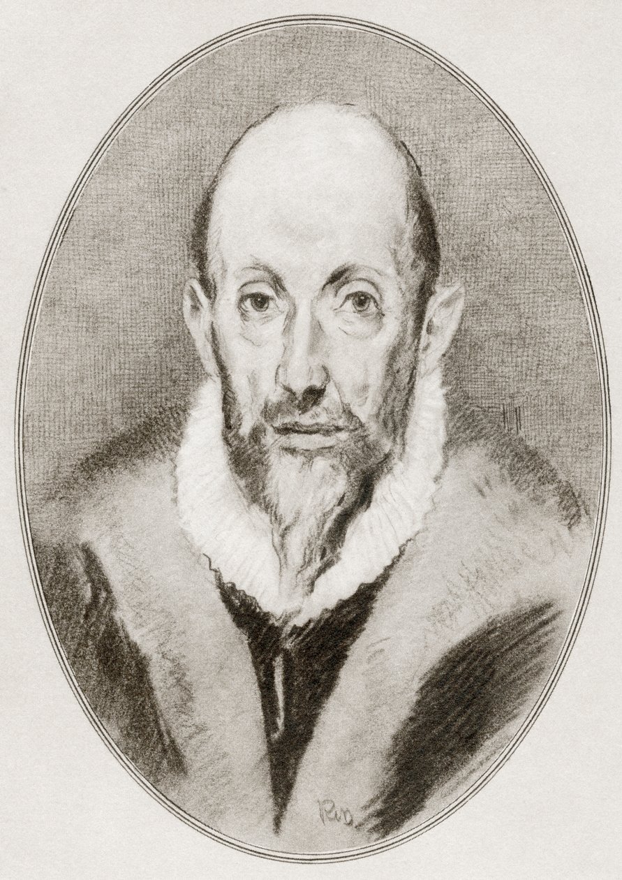 Domenikos Theotokopoulos, El Greco, fra Living Biography of Great Painters. av Gordon Ross
