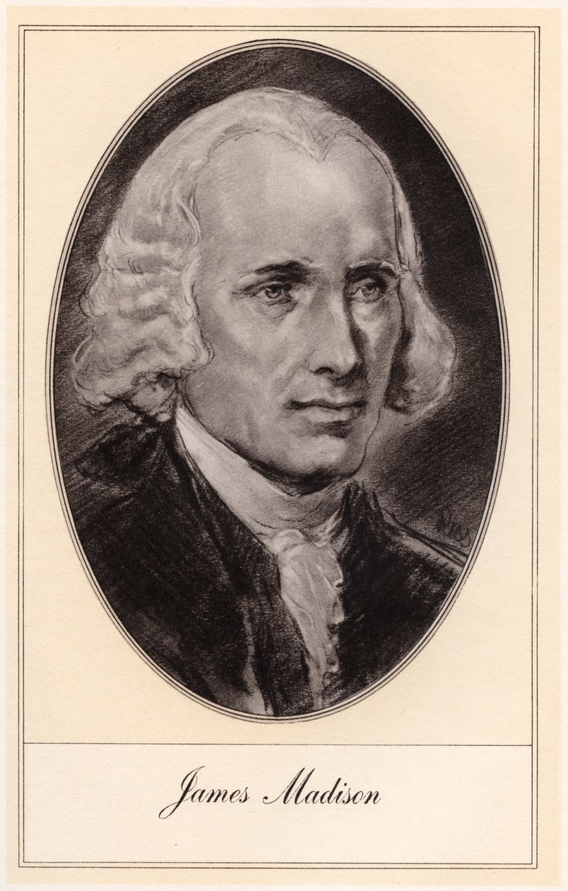 James Madison, USAs fjerde president, tidlig på 1900-tallet. av Gordon Ross