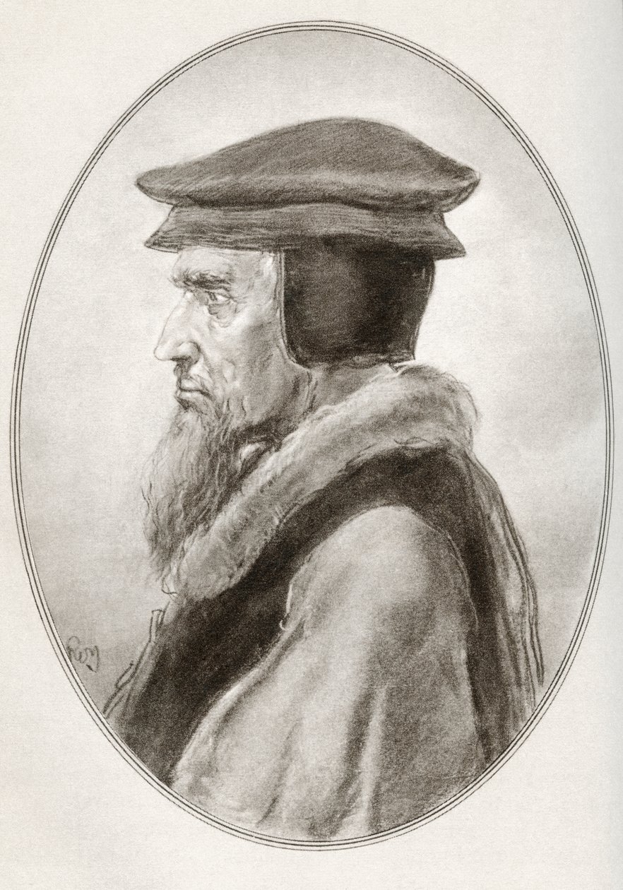 John Calvin, født Jehan Cauvin, fra Living Biography of Religious Leaders av Gordon Ross