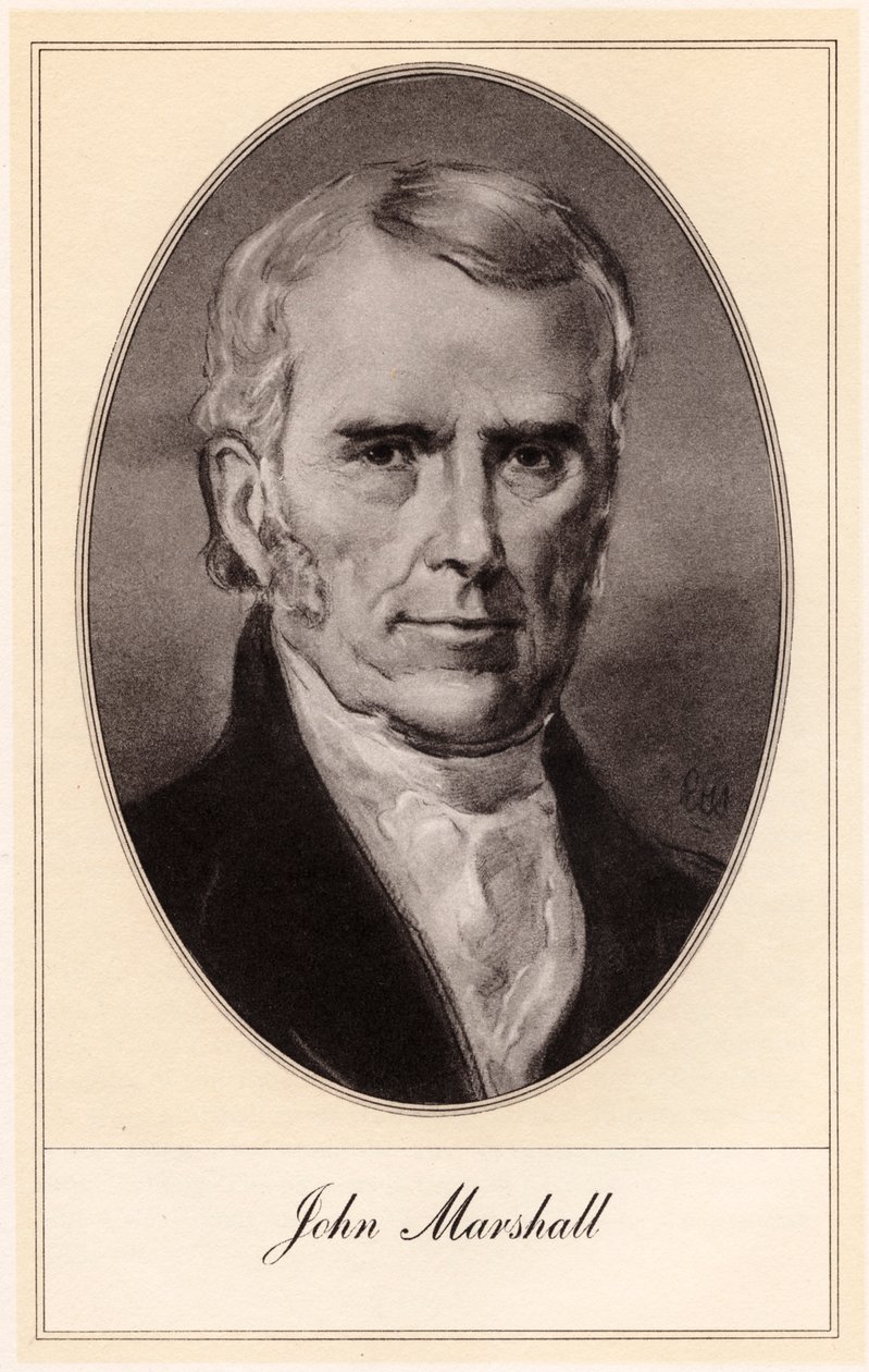 John Marshall , amerikansk statsmann og jurist, tidlig på 1900-tallet. av Gordon Ross