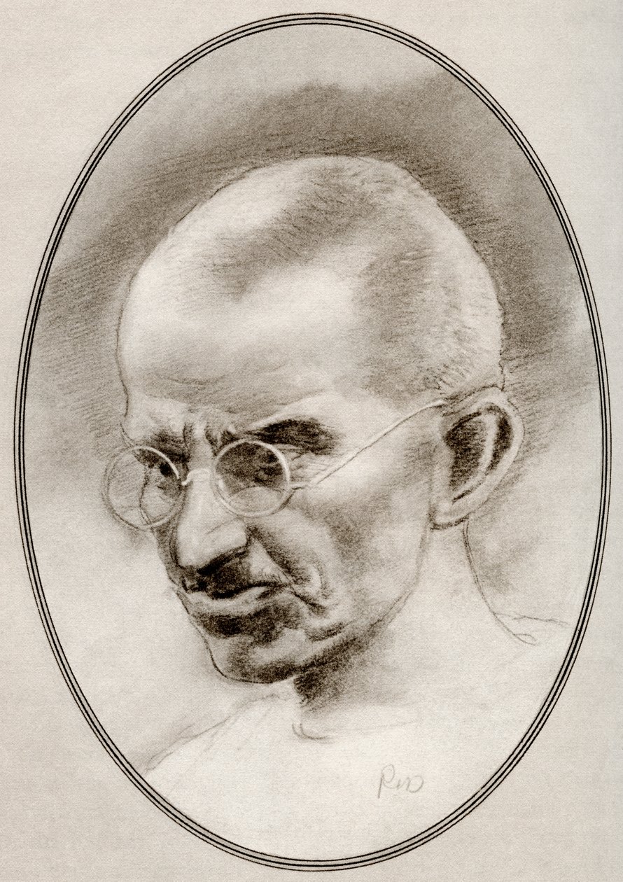 Mohandas Karamchand Gandhi, fra Living Biography of Religious Leaders av Gordon Ross