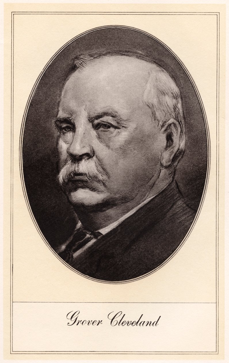Stephen Grover Cleveland, 22. og 24. president i USA, tidlig på 1900-tallet. av Gordon Ross