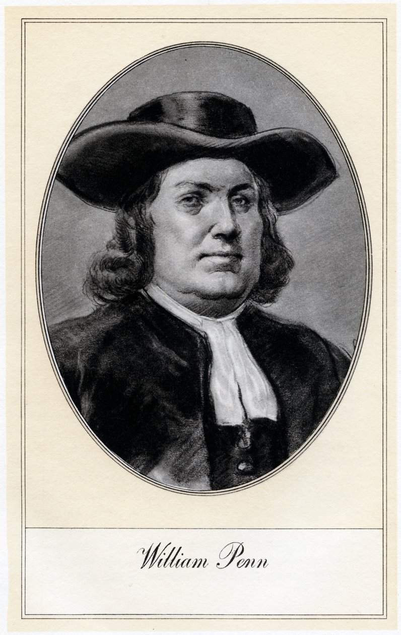 William Penn, grunnlegger av Pennsylvania, tidlig på 1900-tallet. av Gordon Ross