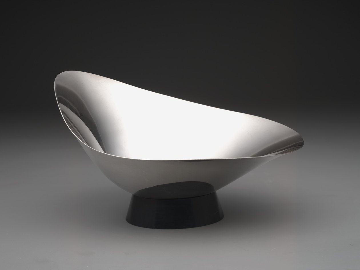 Moderne "Decorator"-skål, ca. 1959 (sølvplate og plast) av Gorham Manufacturing Company