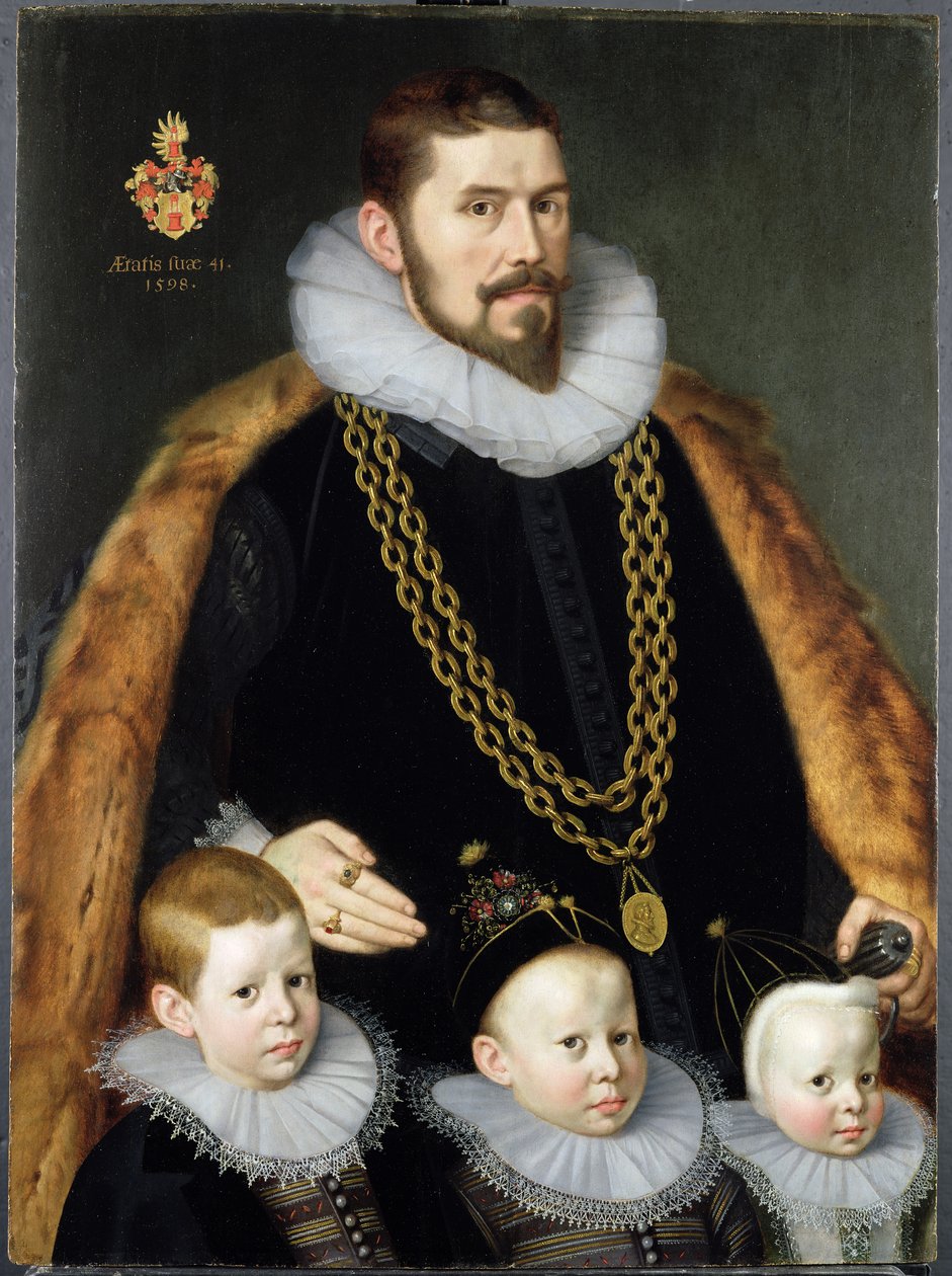Et par familieportretter, 1598 (for par se 228145) av Gortzius Geldorp