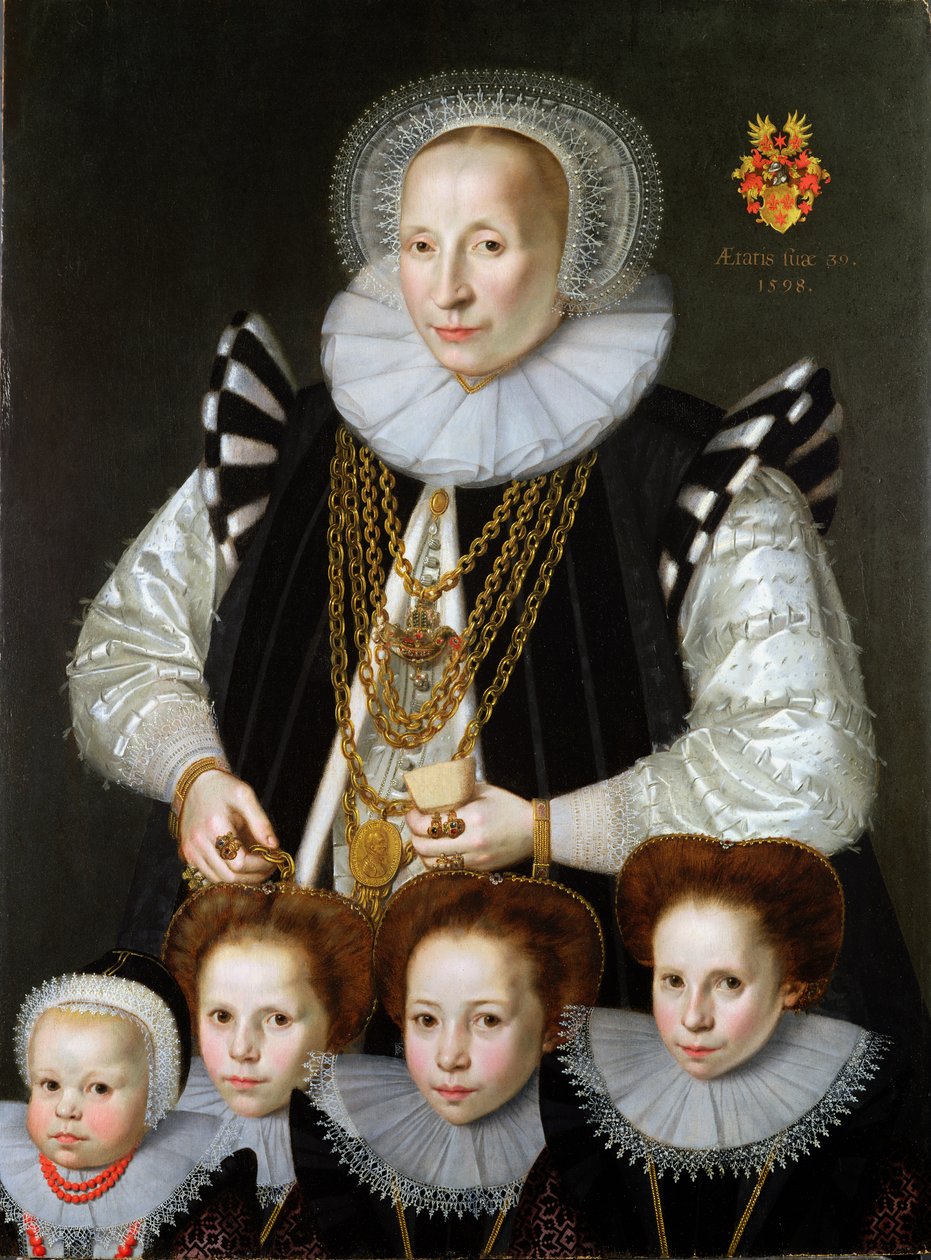 Et par familieportretter, 1598 (for par se 228146) av Gortzius Geldorp