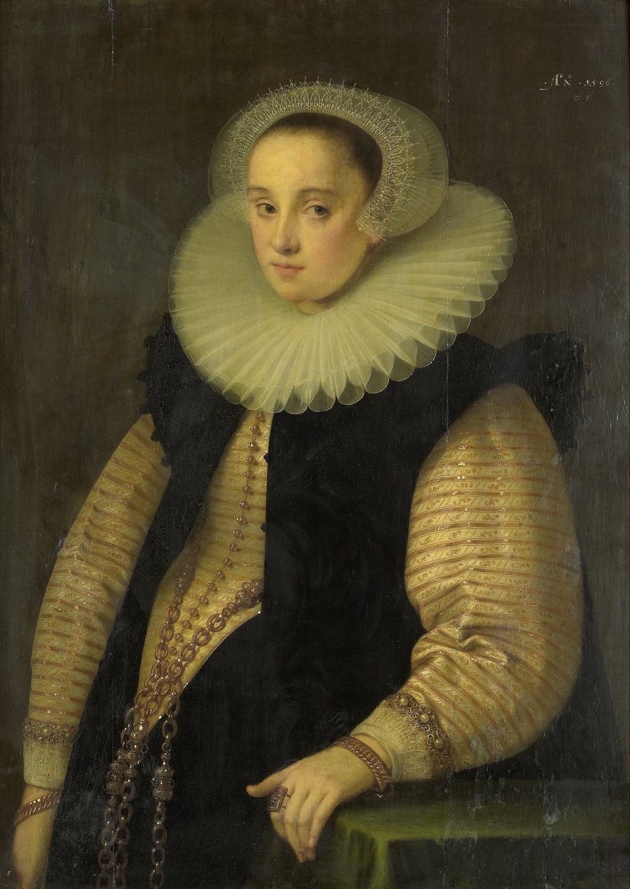 Hortensia del Prado (d 1627), kone til Jean Fourmenois av Gortzius Geldorp