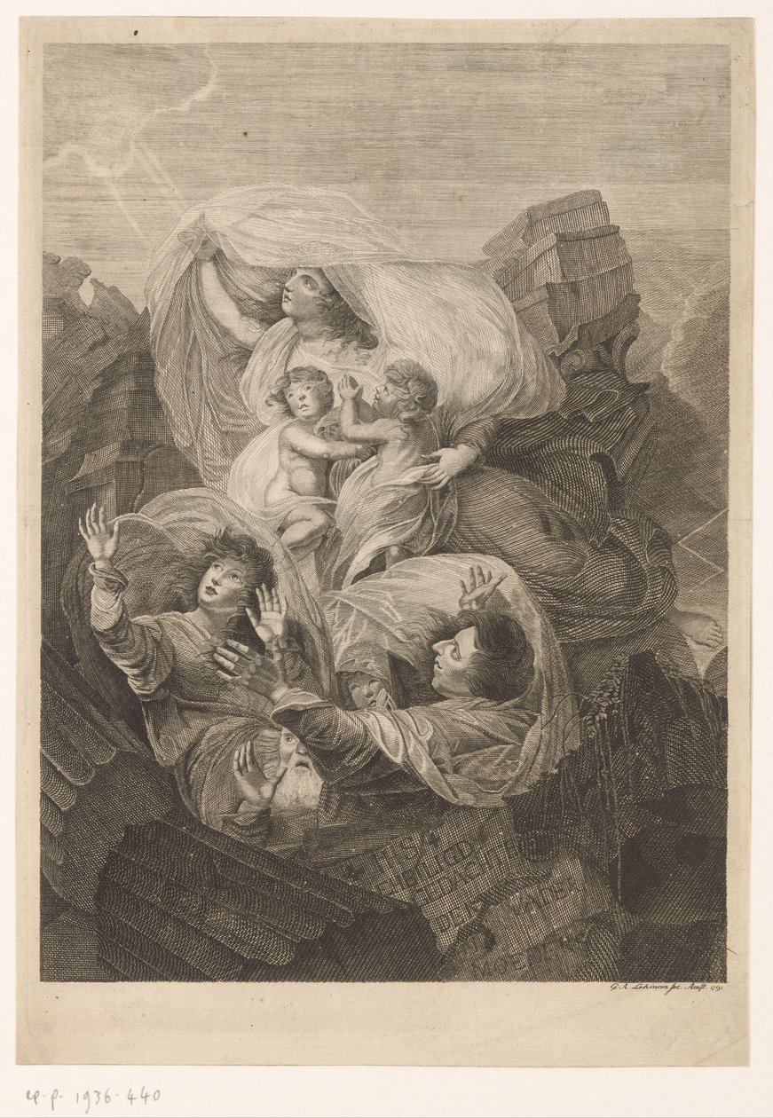 Allegorisk fremstilling av familie av Gottfried Arnold Lehman