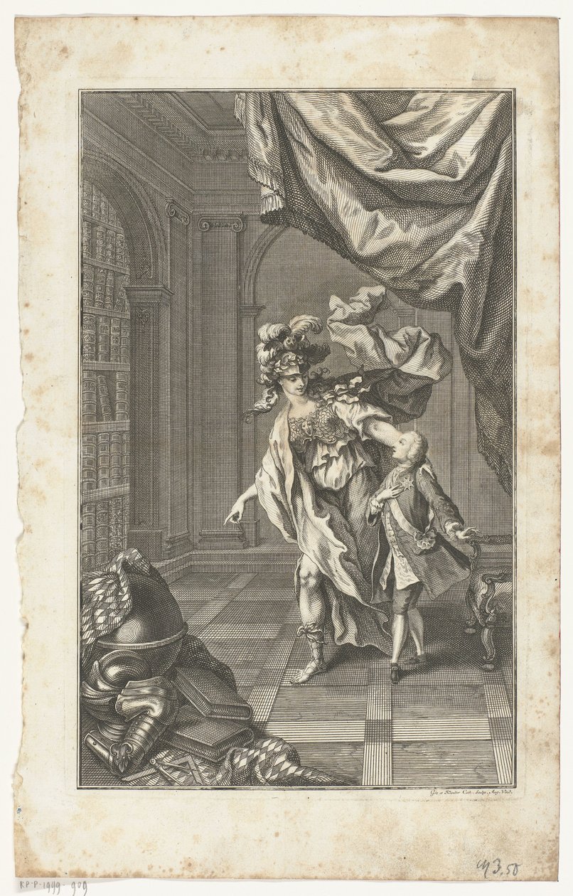Maximilian III Joseph akkompagnert av Minerva av Gottfried Bernhard Götz