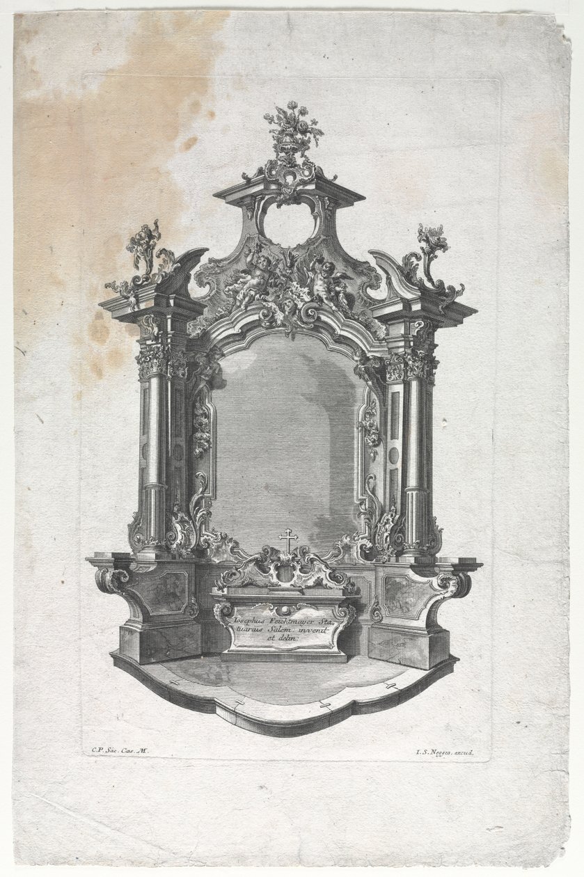 Modell for alter for treskjærere av Gottfried Bernhard Götz