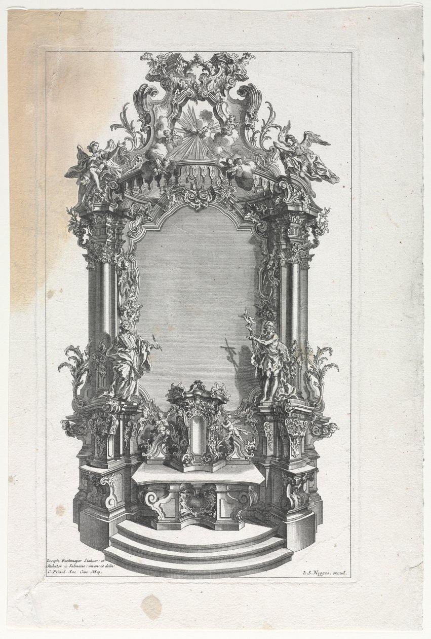 Modell for alter for treskjærere av Gottfried Bernhard Götz
