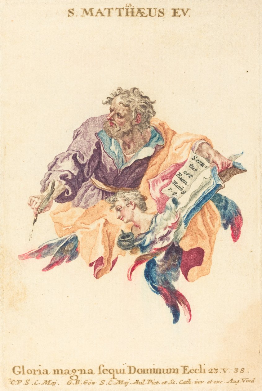 Evangelisten den hellige Matteus av Gottfried Bernhard Götz