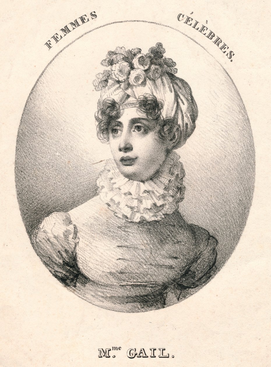 Mme. Gail, tidlig på 1800-tallet. av Gottfried or Godefroy Engelmann