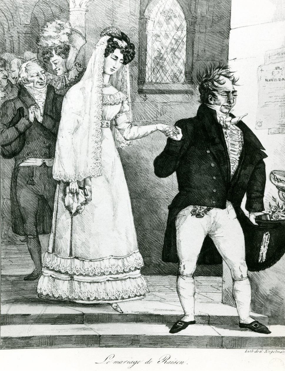 Fornuftsekteskapet, 1822 av Gottfried or Godefroy Engelmann