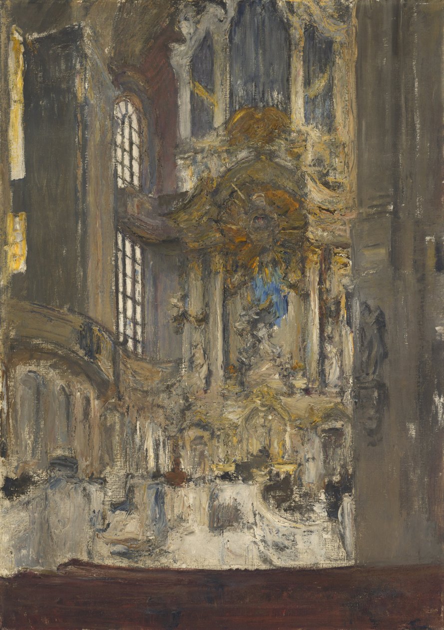 Interiør i Frauenkirche i Dresden av Gotthardt Kuehl