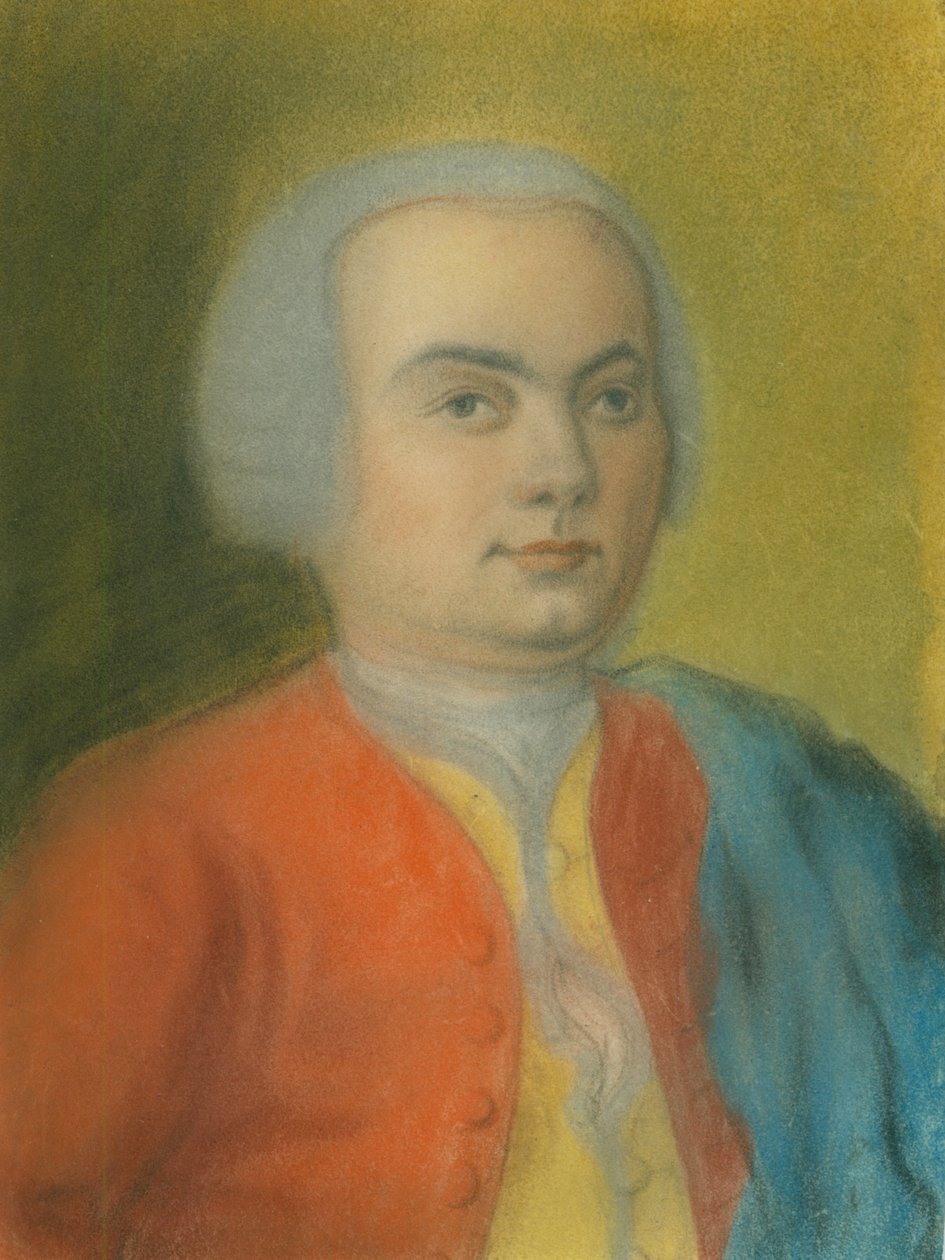 Pastellportrett av Carl Philipp Emanuel Bach av Gottlieb Friedrich Bach