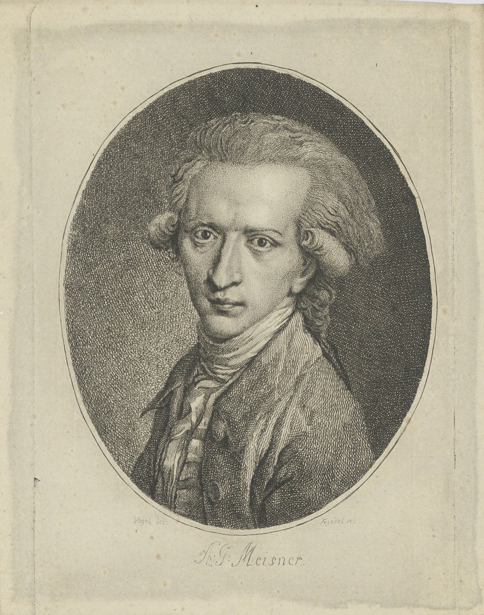 Portrett av August Gottlieb Meissner 1753-1807, ca. 1800. av Gottlieb Friedrich Riedel