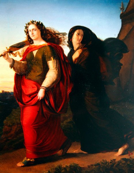 Judith vender hjem etter drapet på Holofernes, ca. 1830 (olje på lerret) av Gottlieb Heinrich von Schroeter