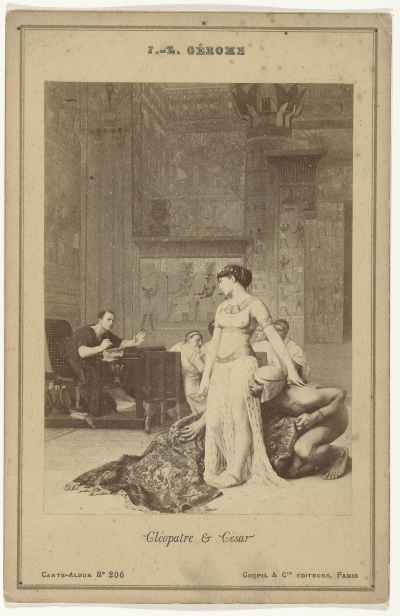 Fotoreproduksjon av maleriet Cléopatre & César av Jean-Léon Gérôme av Goupil and Cie.