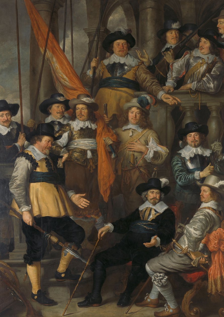Amsterdam borgervakt av distrikt XVIII under kaptein Albert Bas og løytnant Lucas Conijn, 1645 av Govaert Flinck