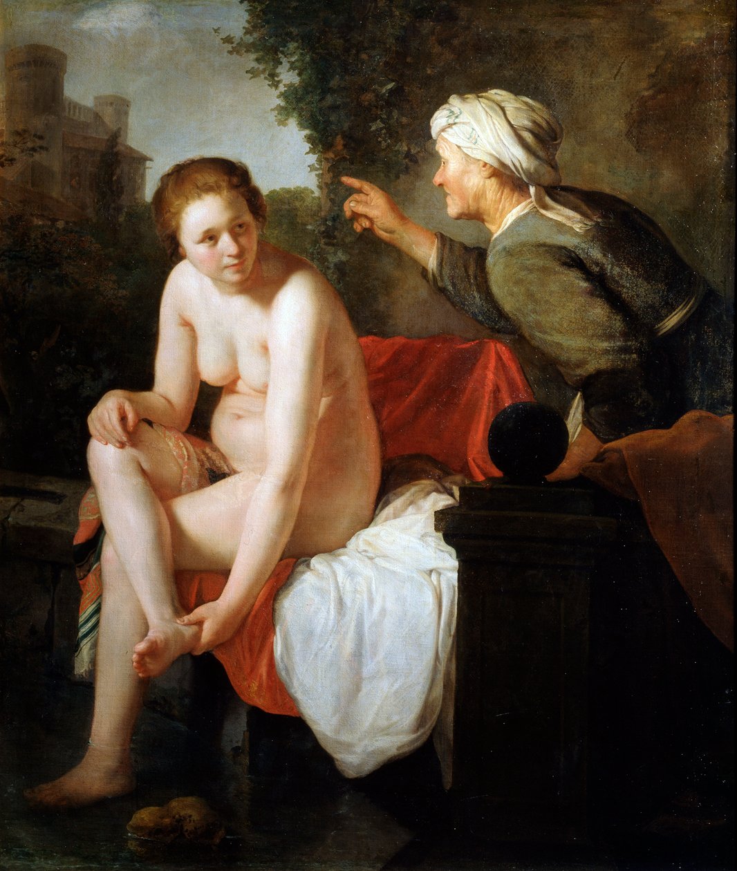 Badende Bathsheba, 1600-tallet av Govaert Flinck