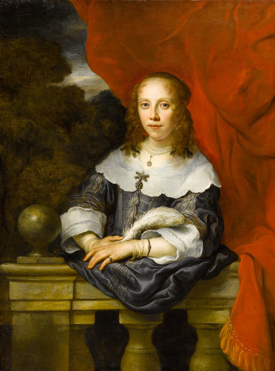 Portrett av en dame (Margaretha van Raephorst?), 1646 av Govaert Flinck