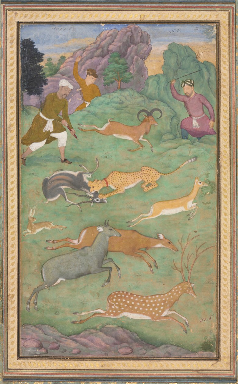 Antilope- og rådyrjakt av Govardhan