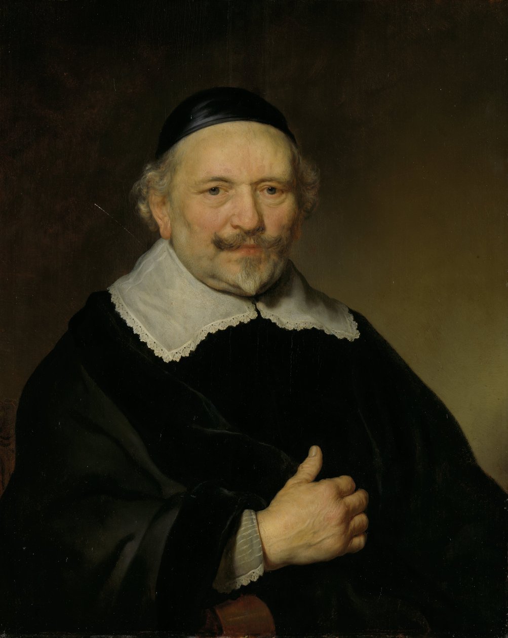 Portrett av en mann, antatt å være Augustijn Wtenbogaert (1577-1655) av Govert Flinck