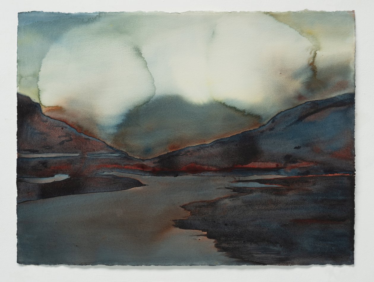 Fjord 1, 2025 (akvarell) av Graham Dean