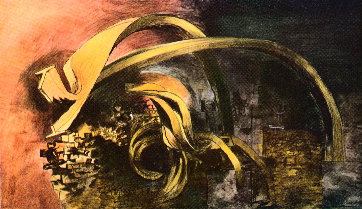 'Devastation, 1941, City. Twisted Girders 1', 1941 av Graham Sutherland