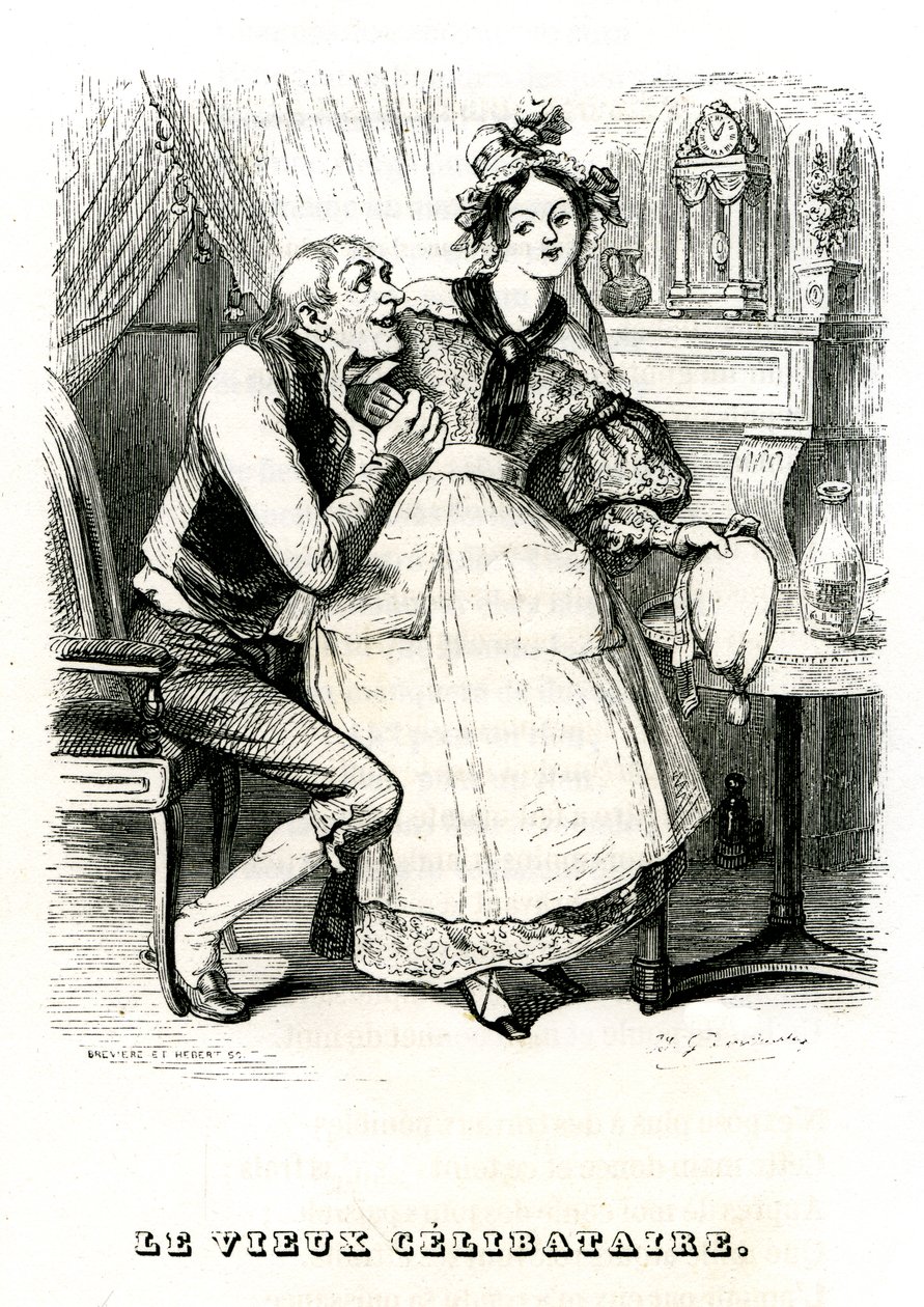 Den gamle ungkaren av Grandville (1803 47)