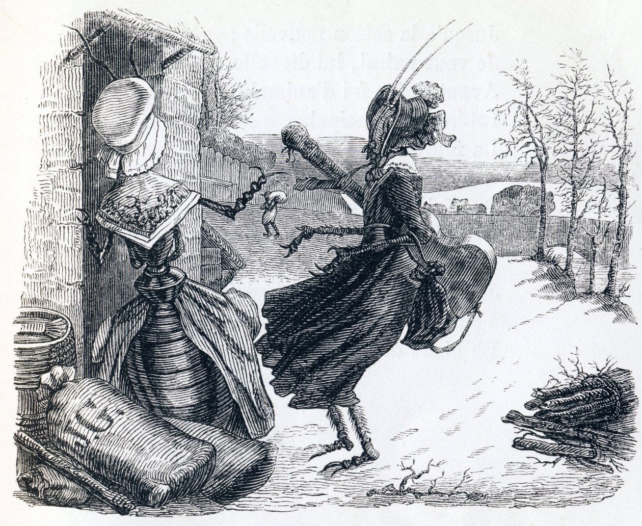 sikaden og mauren - Fabler av La Fontaine av Grandville