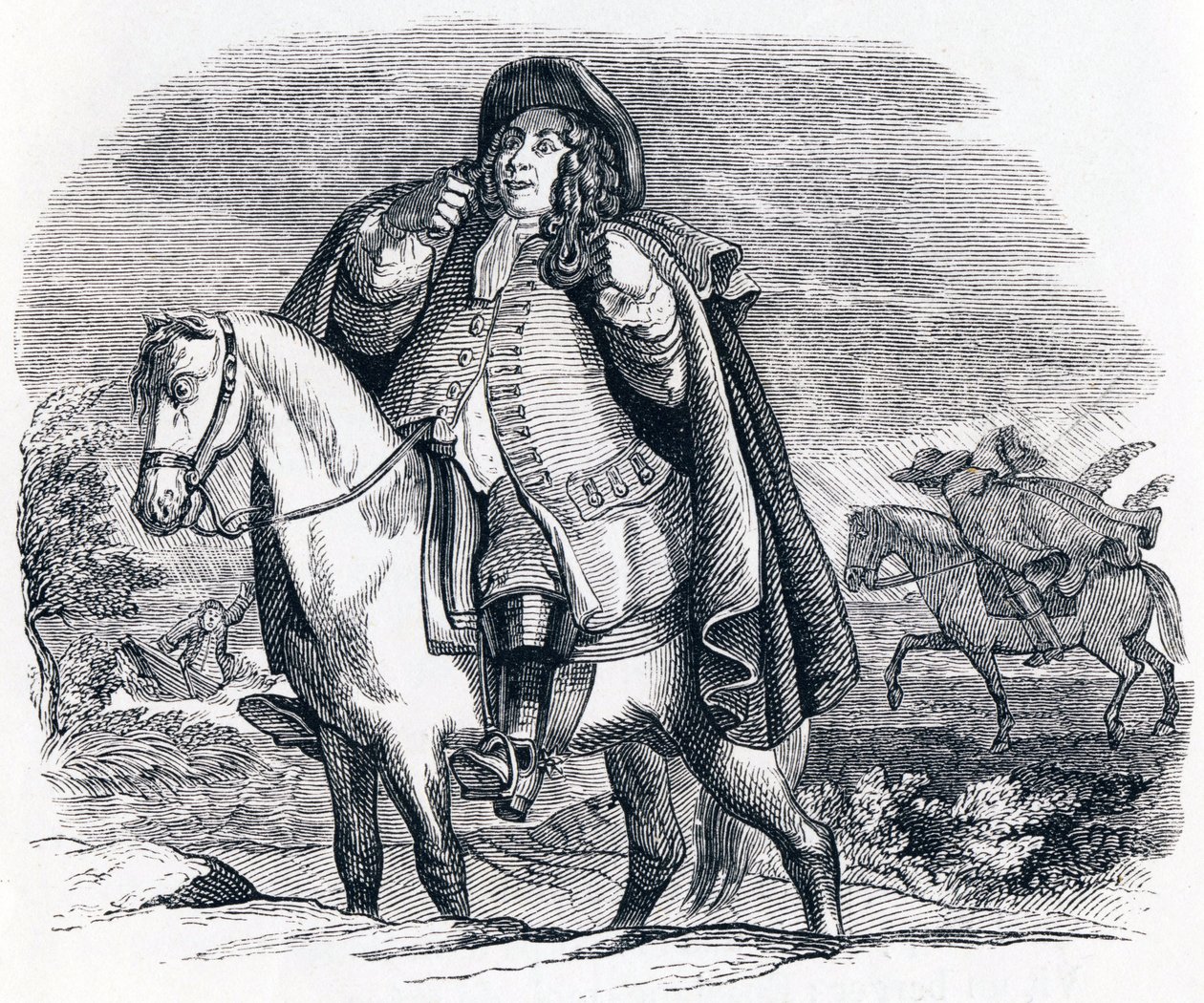 Phebus & Boree - Fables av La Fontaine av Grandville