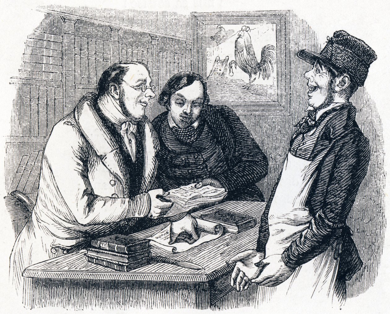 Roasteren og perlen (Le coq et la perle) - Fables av La Fontaine av Grandville