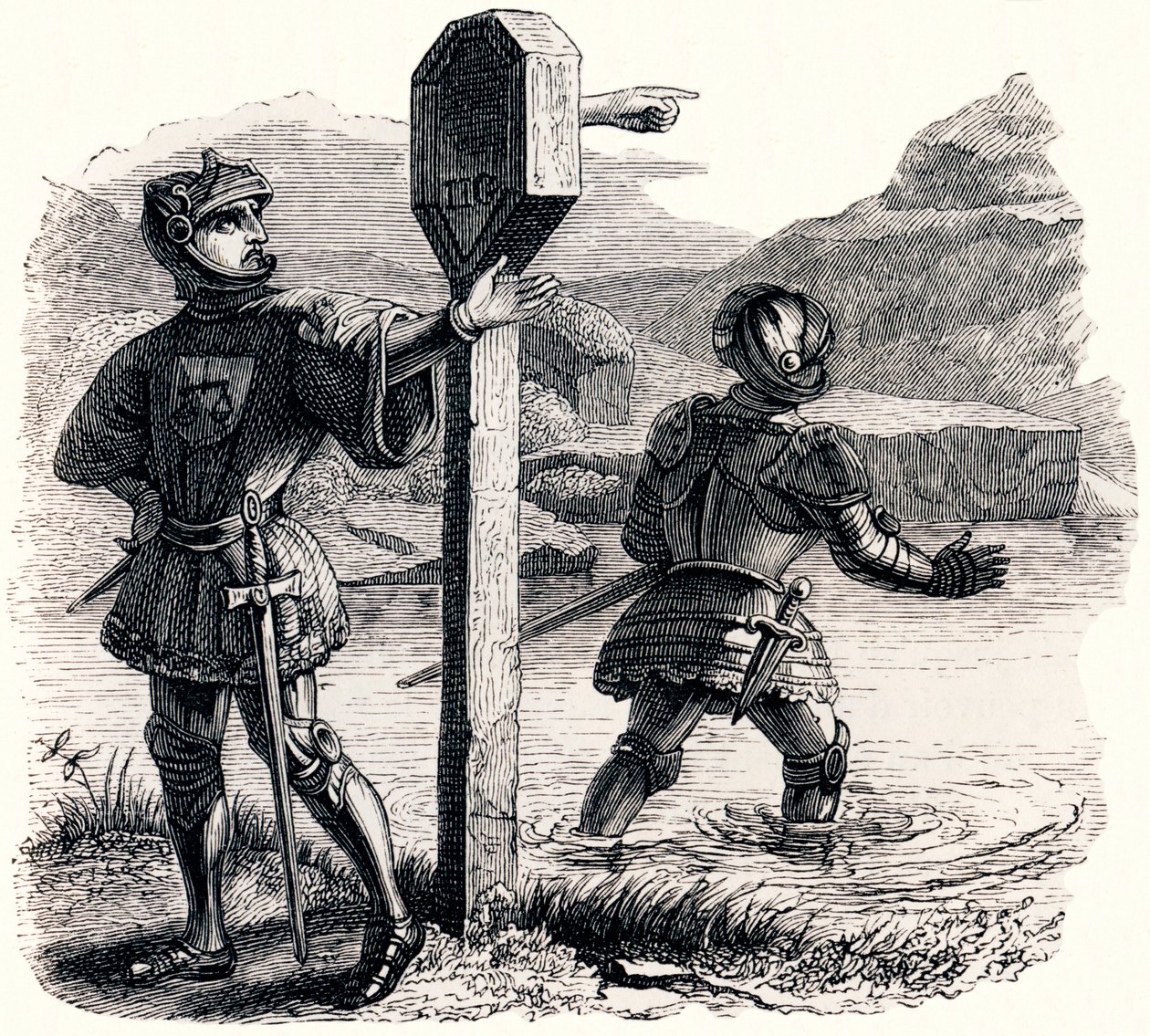 De to eventyrerne og talismanen - Fabler av La Fontaine av Grandville