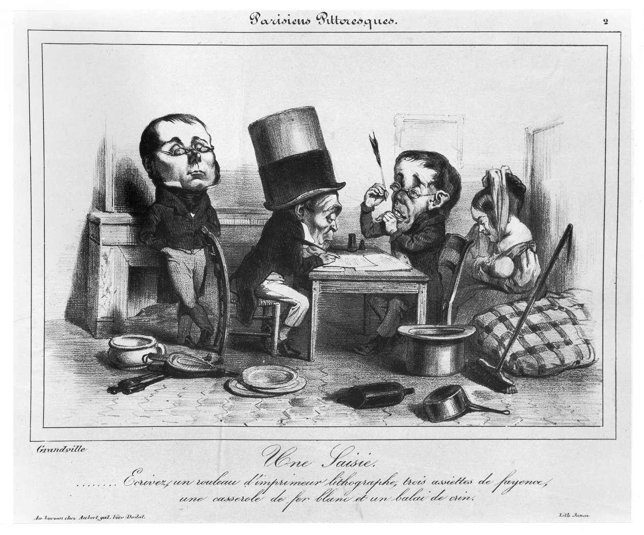 Et anfall, ca. 1840 av Grandville