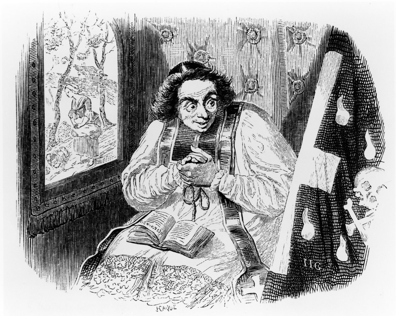 The Priest and the Corpse, illustrasjon for 