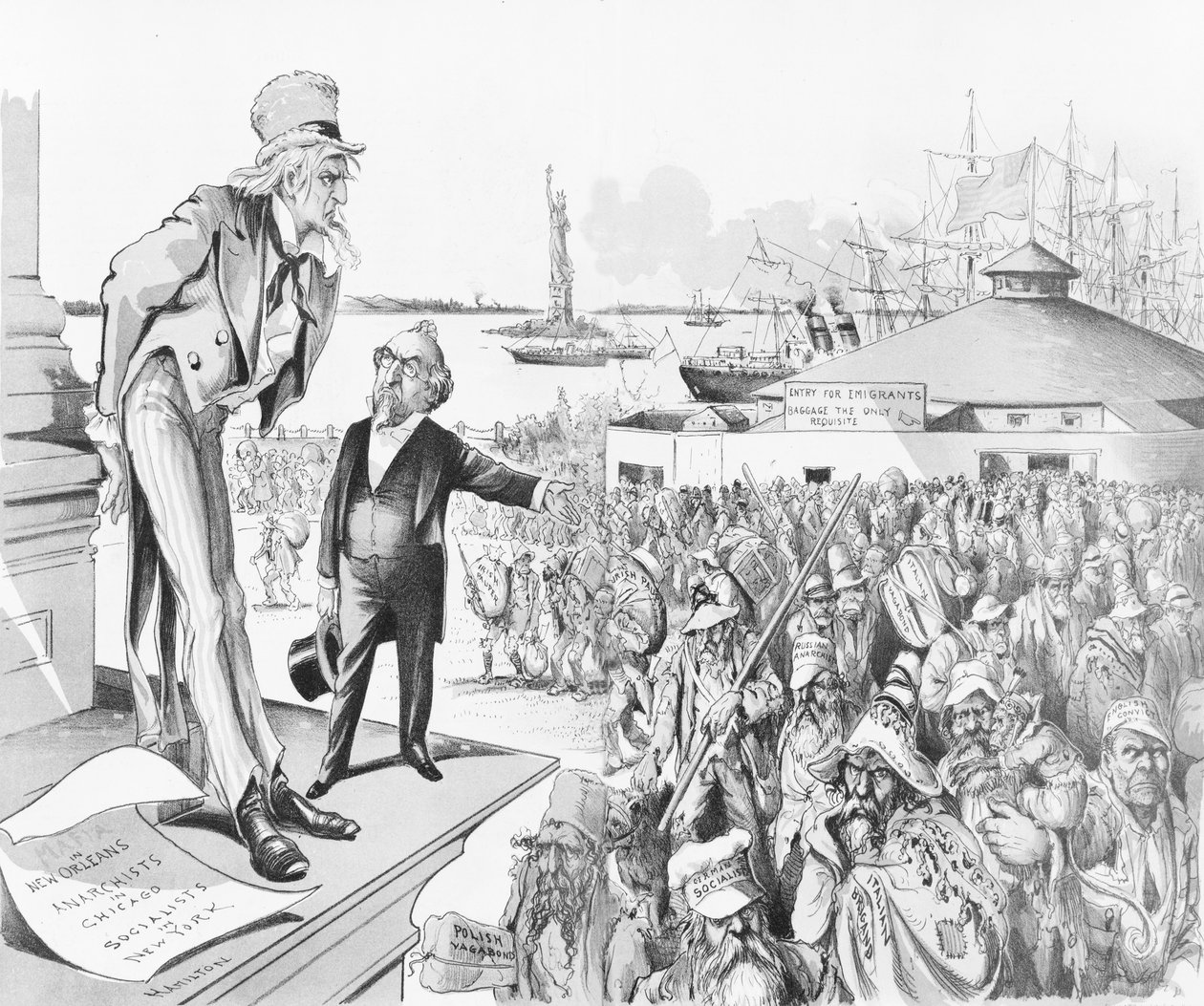 Hvor skylden ligger, 1891 (kromolitografi) av Grant E. Hamilton
