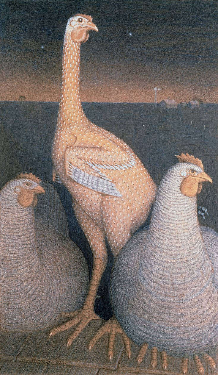 Ungdom, 1933 av Grant Wood