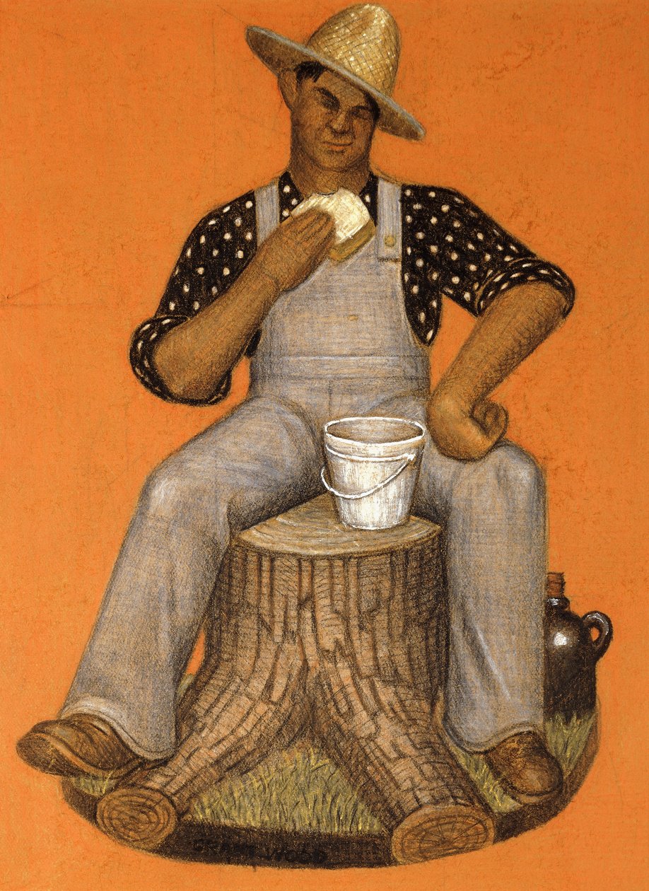 Innleid mann, av Grant Wood