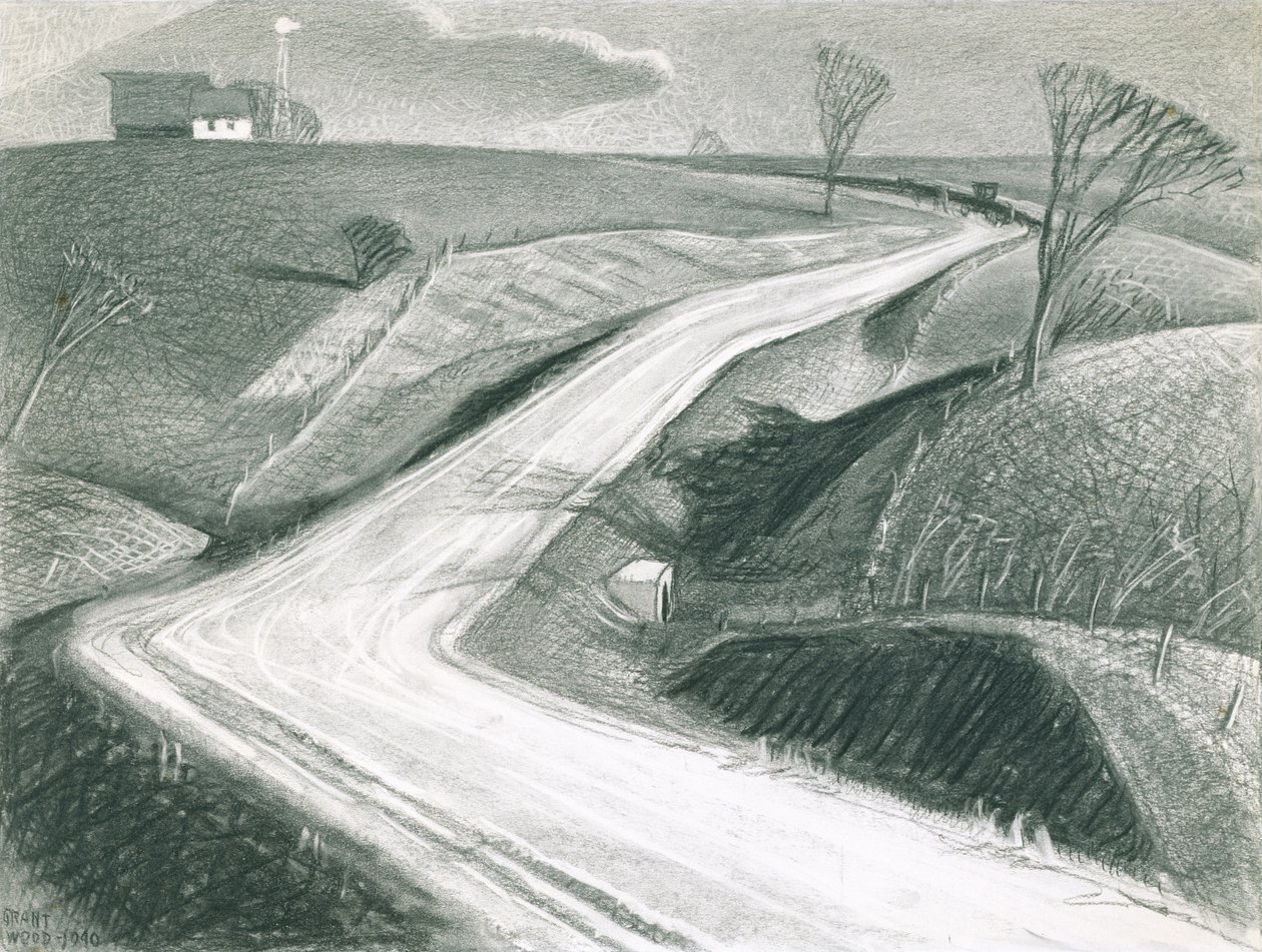 mars 1940 (kull på papir) av Grant Wood